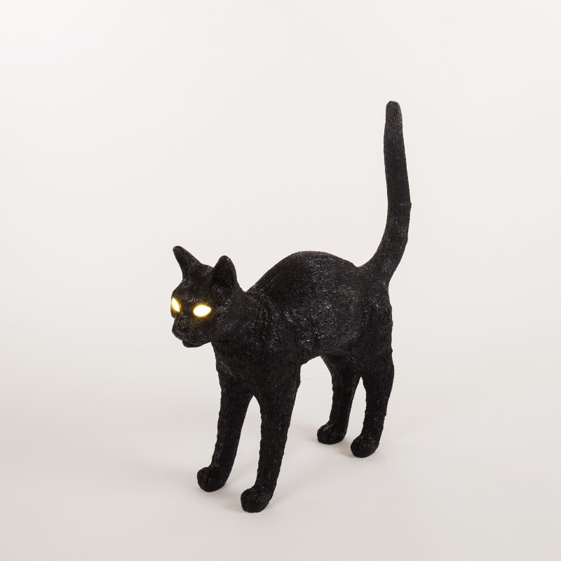 SELETTI The Jobby Kat Lamp Zwart