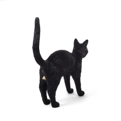 SELETTI The Jobby Cat Lamp Black