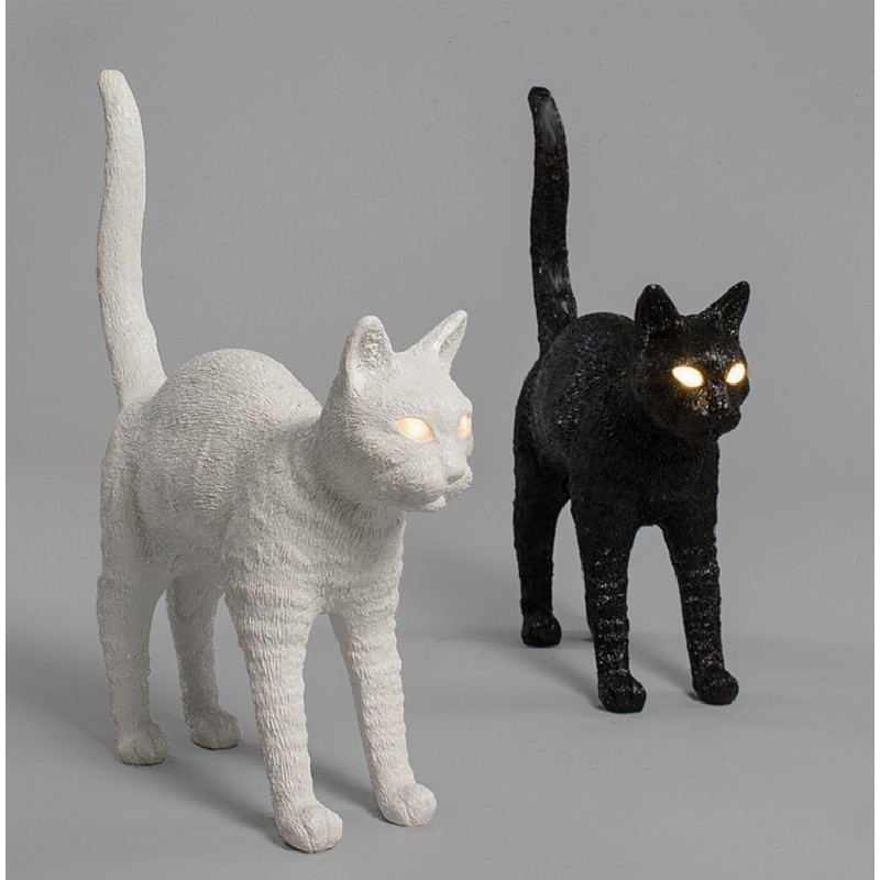 SELETTI The Jobby Kat Lamp Zwart