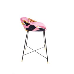 SELETTI Toiletpaper High Stool - Pink - Lipsticks