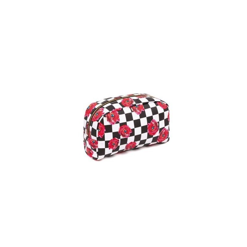 SELETTI Toiletpaper Beauty tas Large 23x8 h.13 - ROZEN OP SCHAAKBORD