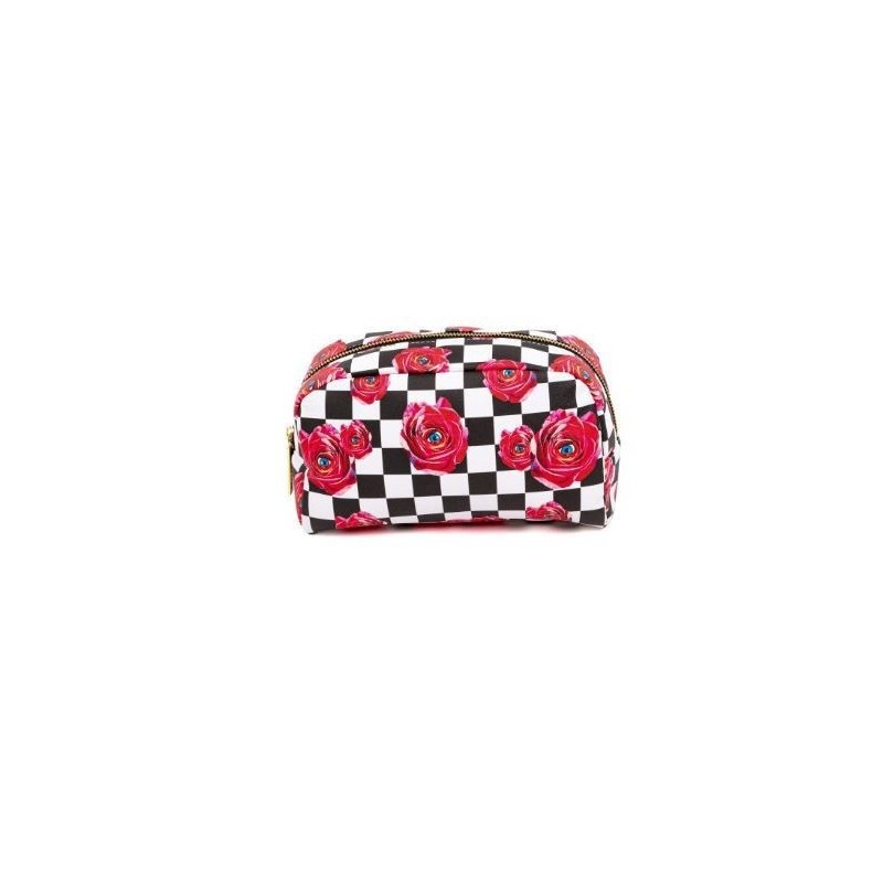 SELETTI Toiletpaper Beauty tas Large 23x8 h.13 - ROZEN OP SCHAAKBORD