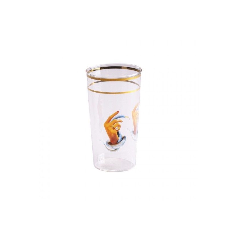 SELETTI Toiletpaper glas - handen met slangen