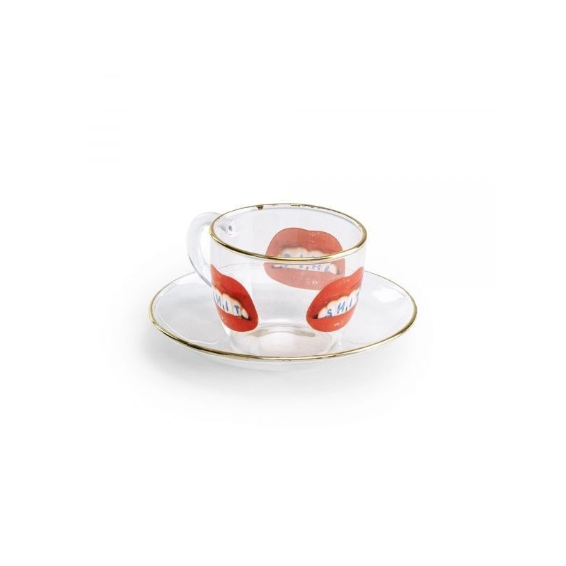 SELETTI Toiletpaper glazen koffieset - shit