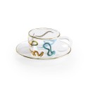 SELETTI Toiletpaper glazen koffieset - slangen