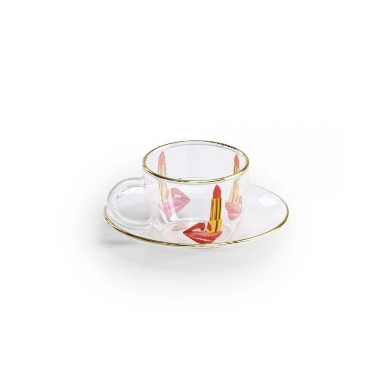 SELETTI Toiletpaper glazen koffieset - tong