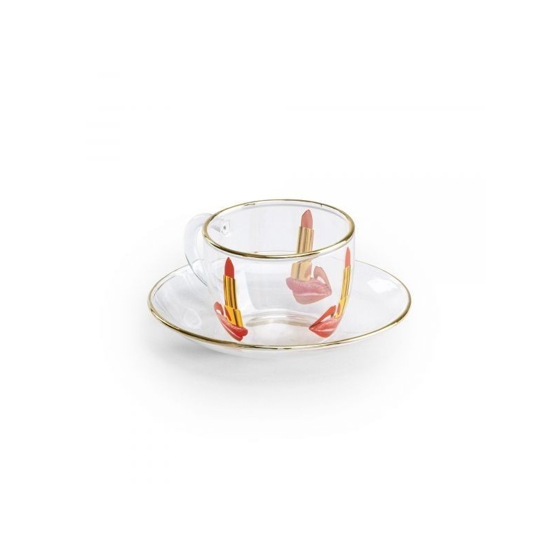 SELETTI Toiletpaper glazen koffieset - tong