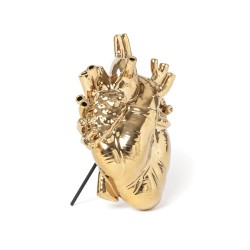 SELETTI Vase in porcelain "Love In Bloom" - Gold