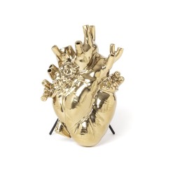 SELETTI Vase in porcelain "Love In Bloom" - Gold