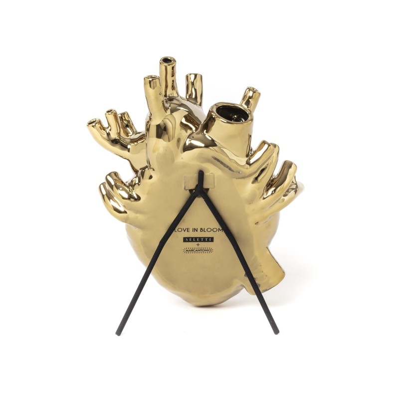 SELETTI Porseleinen vaas "Love In Bloom" - Goud