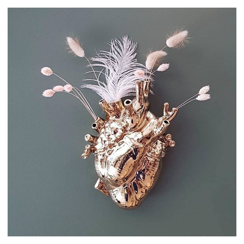 SELETTI Porseleinen vaas "Love In Bloom" - Goud