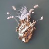 SELETTI Vase in porcelain "Love In Bloom" - Gold