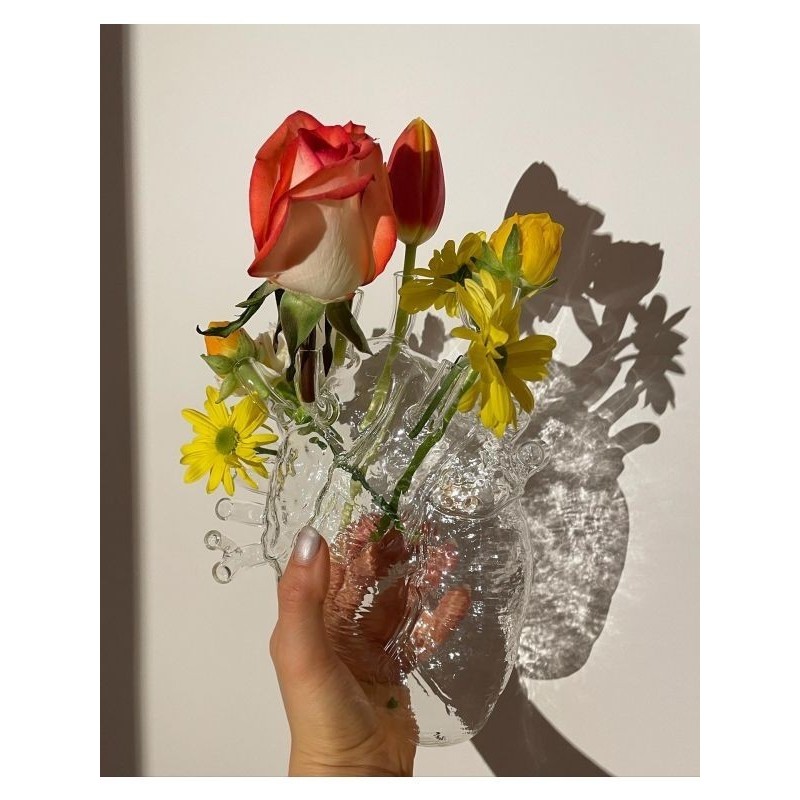 SELETTI Porseleinen vaas "Love In Bloom" - Transparant