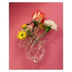 copy of SELETTI Vase in porcelain "Love In Bloom" - Transparant