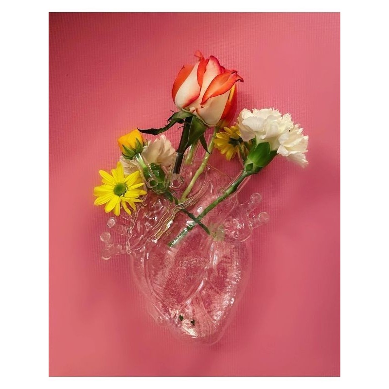SELETTI Porseleinen vaas "Love In Bloom" - Transparant