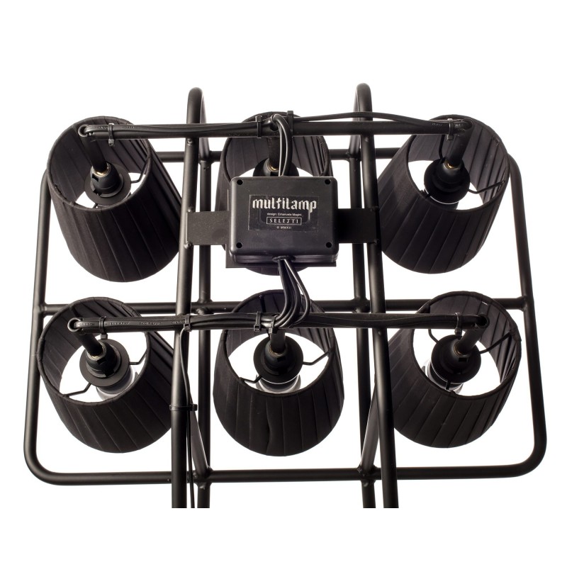 SELETTI Multilamp metalen vloerlamp met dimmer
