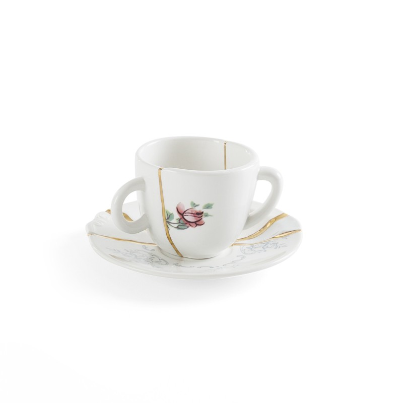 SELETTI Kintsugi Porseleinen koffietas + bord n'1