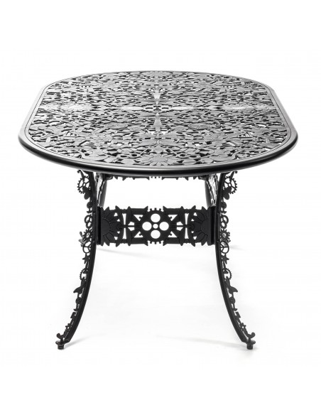 SELETTI Industry Collection ovalen Aluminium tafel 152x90 cm