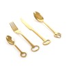 SELETTI gold-keytlery set of 24 cutlery 18/0 stainless electroplated, 6 places