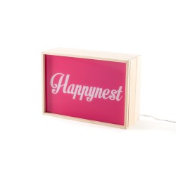 SELETTI lighthink_boxes box licht hout - Cm.30x10,5 h.21