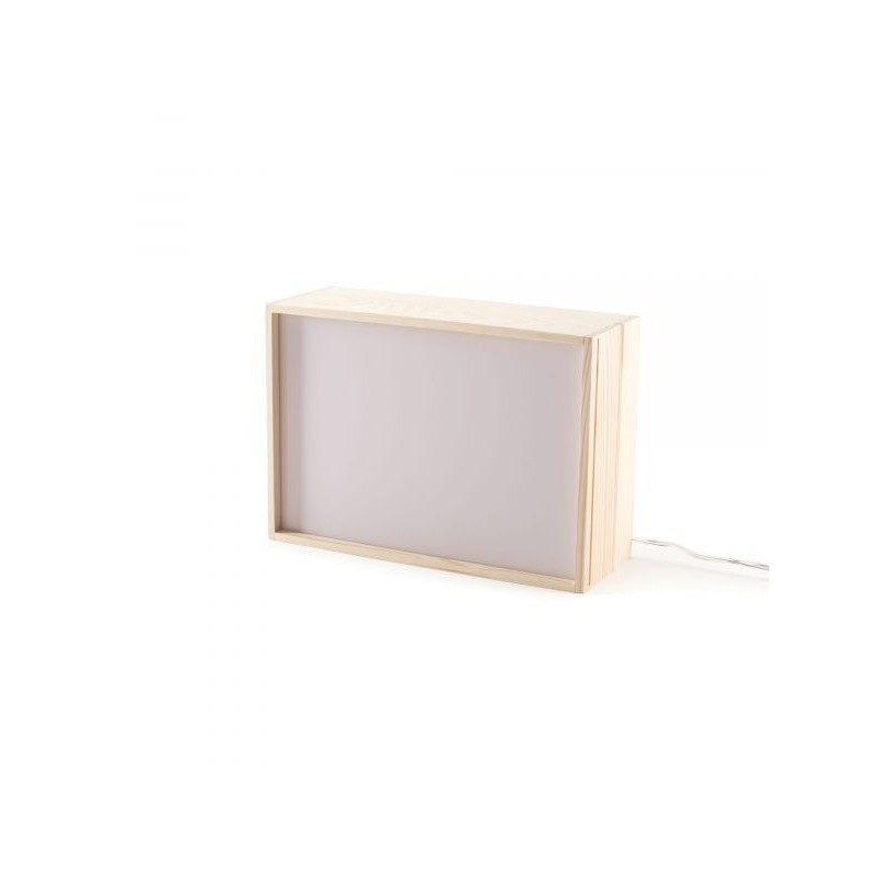 SELETTI lighthink_boxes box licht hout - Cm.30x10,5 h.21