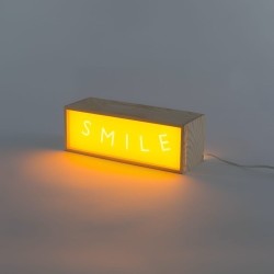 SELETTI lighthink_boxes box light wood - 4 written change - Cm.30x10,5 h.10,5
