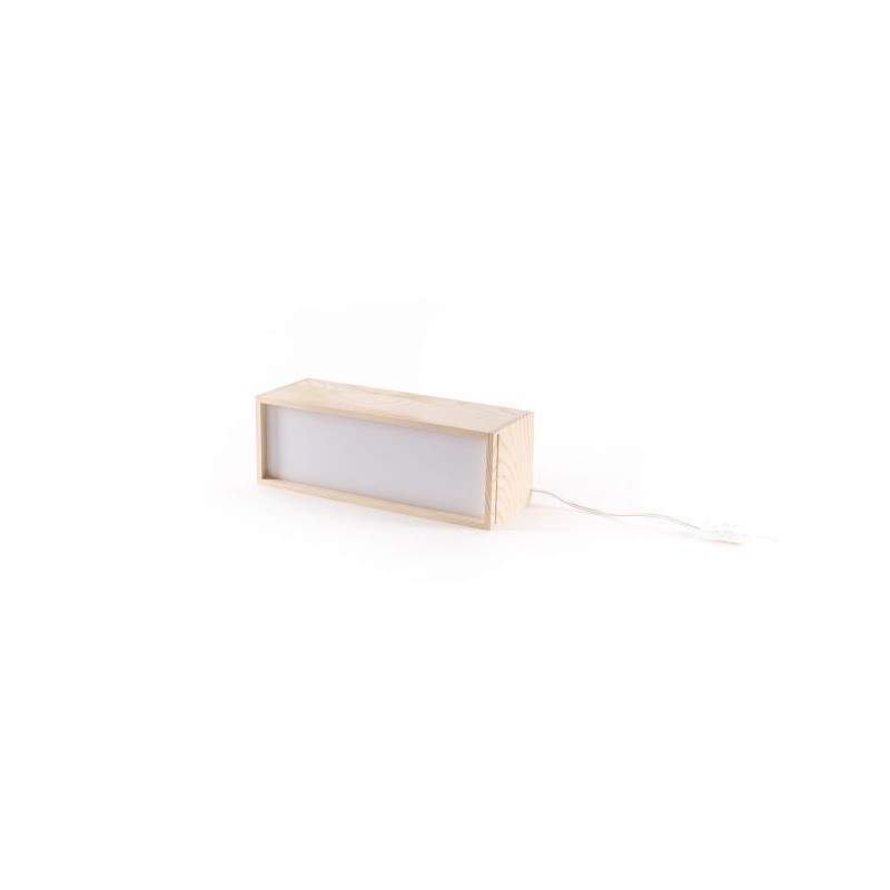 SELETTI lighthink_boxes box licht hout - Cm.30x10,5 h.10,5