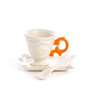 SELETTI I-wares porseleinen koffieset met col. Handvat