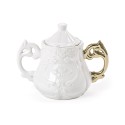 SELETTI I-wares porseleinen suikerkom met col. handvat goud