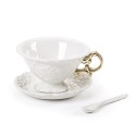 SELETTI I-wares porseleinen theeset met col. Handvat goud
