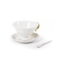 SELETTI I-wares porseleinen theeset met col. Handvat goud