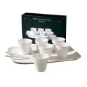 SELETTI koffieset 6 kopjes + 6 roerstaafjes + 1 dienblad in porselein