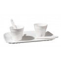 SELETTI koffieset 2 kopjes + 2 roerstaafjes + 1 dienblad