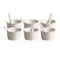 SELETTI Estetico Quotidiano ijskom en lepel - set van 6 in porselein