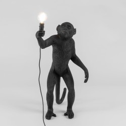 SELETTI The Monkey Lamp Standing Black - Outdoor