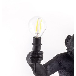 SELETTI The Monkey Lamp Standing Black - Outdoor