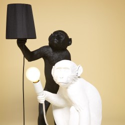 SELETTI The Monkey Lamp Standing Black - Outdoor