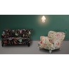 SELETTI Botanical Diva Two Seater Sofa - Black