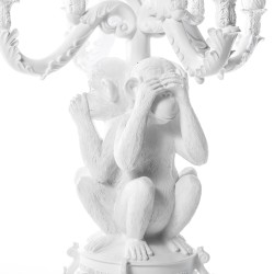 SELETTI Burlesque Chandelier - Three Monkeys Hear, See and Speak No Evil