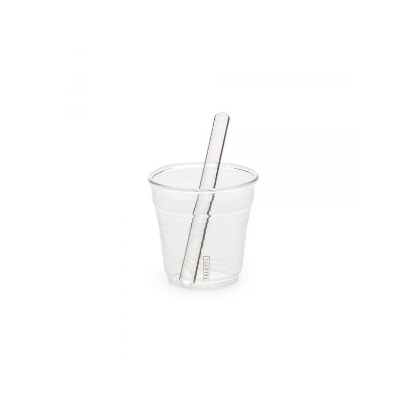 SELETTI 6-delige koffiebekerset met rietjes