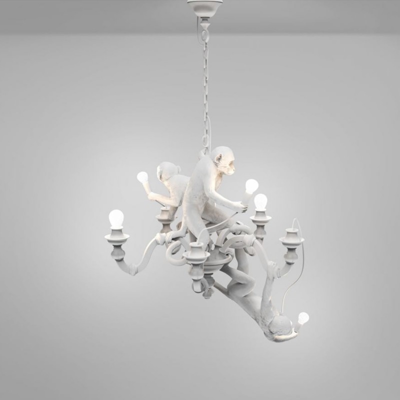 SELETTI Apenkroonluchter - wit