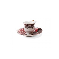 SELETTI Hybrid Porcelain coffee cup + plate  - Sagala