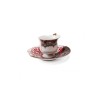 SELETTI Hybrid Porcelain coffee cup + plate  - Sagala