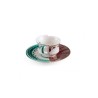 SELETTI Hybrid Porcelain coffee cup + plate  - Chuchuito
