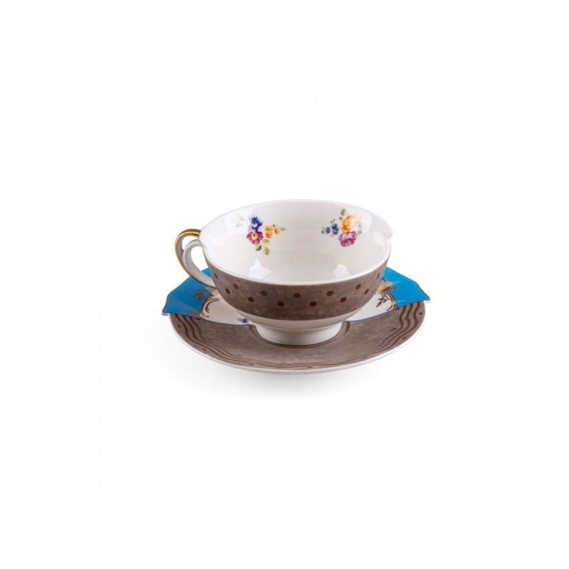 SELETTI Hybrid Porseleinen theetas + bord - Kerma