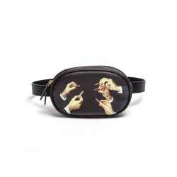 SELETTI Toiletpaper Waist Bag Lipstick Black