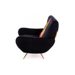 SELETTI Toiletpaper Armchair  - Tongue Black