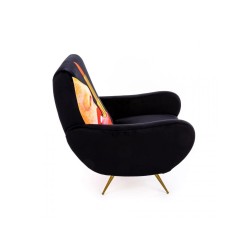 SELETTI Toiletpaper Armchair  - Tongue Black