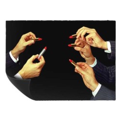 SELETTI Toiletpaper Tapijt - Lippenstift Zwart