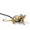 SELETTI Muis Lamp Goud Liggend/Lop Zwart Cable
